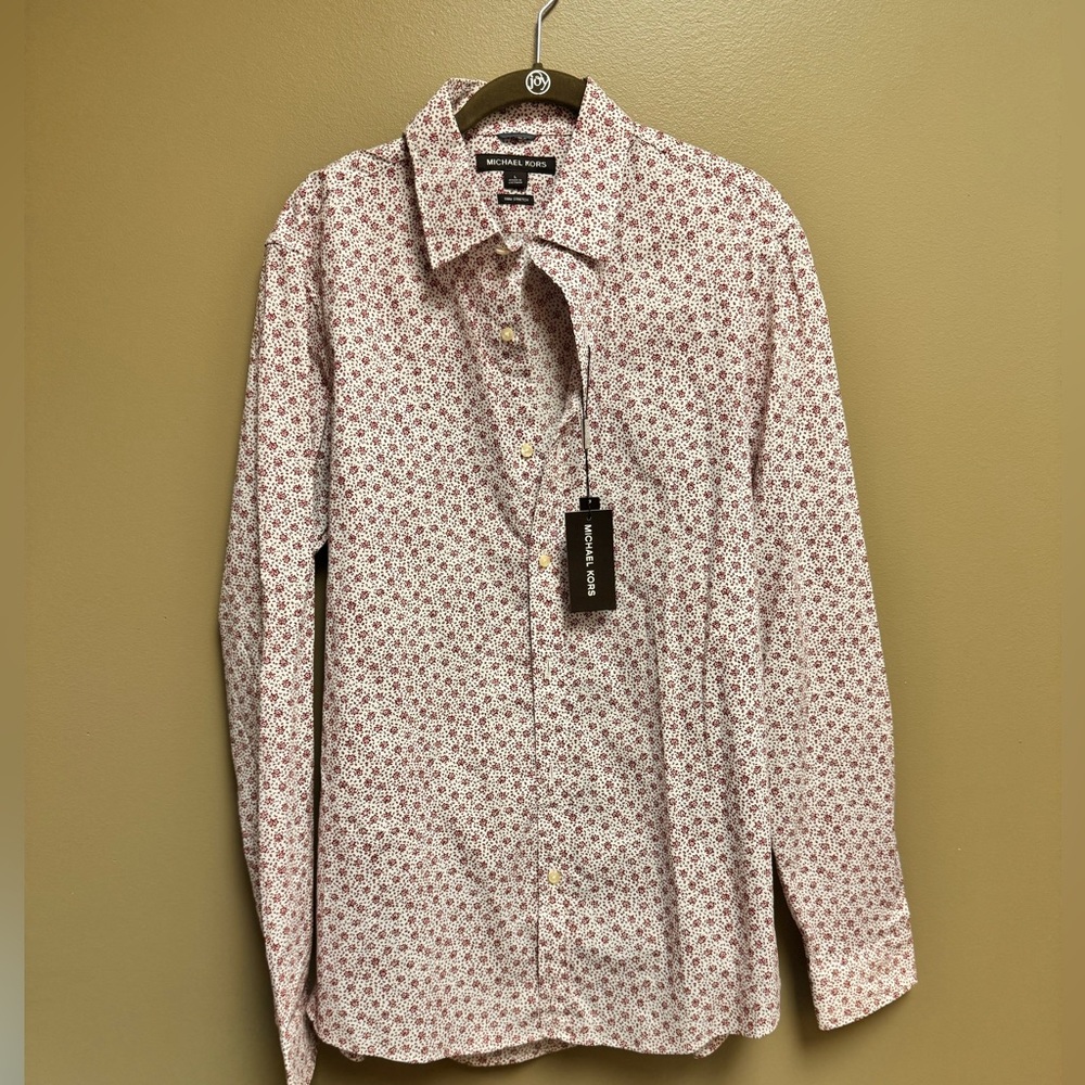 MICHAEL KORS LIGHTWEIGHT LONG SLEEVE SHIRT - LARGE